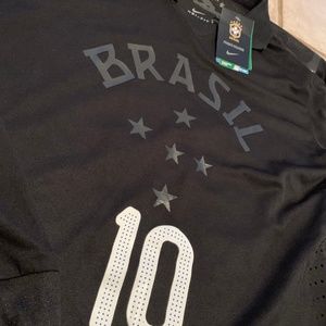 New Black Nike Brazil Neymar Jr. Soccer Jersey XL